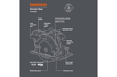 Пила дисковая аккумуляторная DAS 1821Li SET Daewoo DAS 1821Li SET