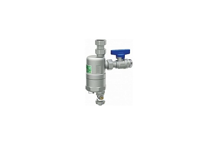 Грязеуловитель FAR COMPACT с магнитными вставками, шаровым краном 3/4 НР - 3/4", накидная гайка FA 2274 34
