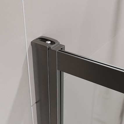 Шторка для ванны Cezares SLIDER-FIX-VF-11-90/150-C-GM 90x150 прозрачная, оружейная сталь