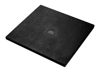 Поддон для душа BelBagno TRAY-MR-UNO-A-90-35-NERO-NO 90x90 черный, накладка черный