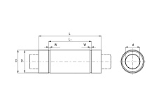 Линейный подшипник TECHNIX LME60UU/KB60125PP