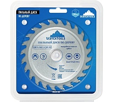 Диск пильный по дереву (190х30-20 мм; 24 зуба) Vertextools 190-24-30