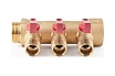 Коллектор с шаровыми кранами PROFACTOR в/н 1" х 3 вых 1/2"нар PF MV 265.3
