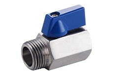 Шаровый кран мини TITAN LOCK НР-ВР, резьба BSP 3/4 нерж. 304, TLMBV3/4FM