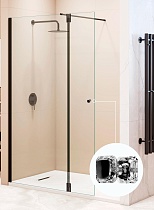 Душевая перегородка RGW Walk In WA-054B (WA-010B + Z-072B) 110x195 черный, прозрачное 351005413-14