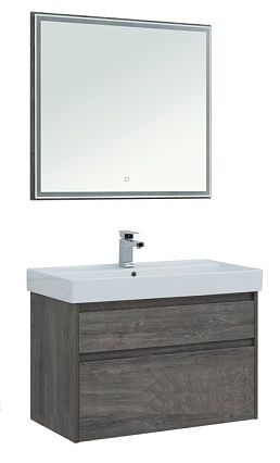 Тумба с раковиной Aquanet Nova Lite 90 см, 2 ящика