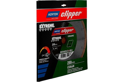 Алмазный диск для керамики Extreme Ceramic 250x25.4 мм NORTON 70184644432