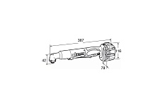 Аккумуляторный ударный угловой гайковерт Makita DTL063Z