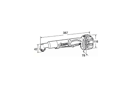 Аккумуляторный ударный угловой гайковерт Makita DTL063Z