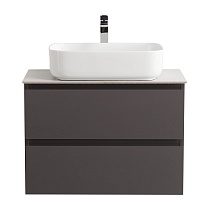 Тумба со столешницей BelBagno Kraft 60 см эмаль, Темно-серый матовый