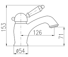 Смеситель для раковины Rav Slezak Labe L526.5CMATC