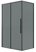 Душевой уголок Grossman Galaxy 120.K33.01.1370.21.10 130x70 тонированный, черный матовый