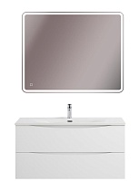 Мебель для ванной BelBagno Marino-Cer-N 100 см Bianco Lucido