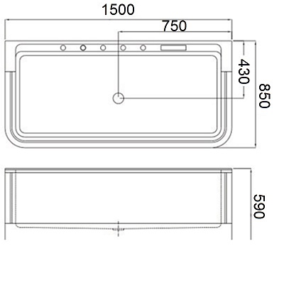 Акриловая ванна WeltWasser WW HB Keller 150x85 WT с г/м