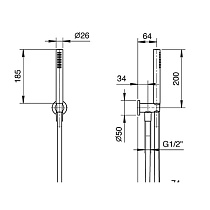 Душевая лейка Fantini Nice 86 13 8093 черный матовый