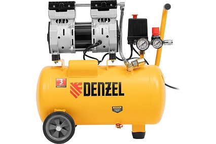 Безмасляный компрессор Denzel DLS950/24 950 Вт, 165 л/мин, ресивер 24 л 58026