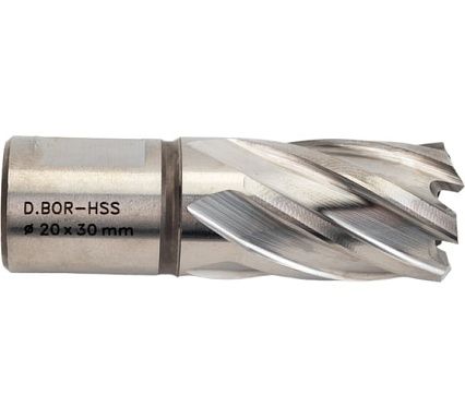 Сверло корончатое HSS по металлу (20х30/63 мм; Weldon 19) D.BOR CD-HSS-030-020-W