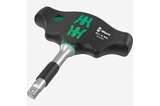 Отвёртка-адаптер WERA 411 A RA с поперечной ручкой и трещоткой, 1/4&quot;, 1/4&quot; x 45 мм WE-023460