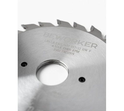 Подрезной пильный диск BeWorker 120x22x2.8-3.6/2.2 Z12+12 HW F TL51504