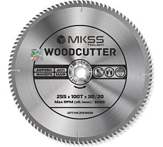 Диск пильный по дереву MKSS Toolbox Woodcutter WC2551 255x100Тх30/20 мм WC25510030