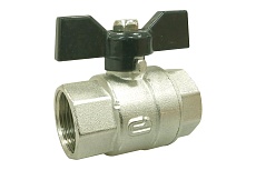 Шаровой кран для воды ONDO 3/4&quot;, г/г, бабочка, никель ONFFB034