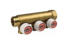 Сантехнический коллектор Giacomini 3/4x1/2E/3 с вентилями R585CY063