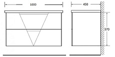 Тумба с раковиной BelBagno Vittoria 100 см Pino