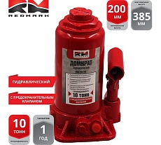 Гидравлический домкрат REDMARK 10 т, с перепускным клапаном высота мин/макс 200/385 мм RM20410