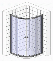 Душевой уголок Cerutti Viva 100x100 прозрачный, черный