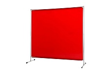 Экран 2000x2000 мм c красной защитной шторкой Red 1700x2000 мм FABTEC 64082