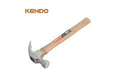 Молоток-гвоздодер KENDO с деревянной рукояткой, 450 гр 25123