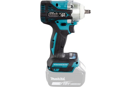 Аккумуляторный ударный гайковерт Makita бесщеточный, 18 В, Li-ion, BL-мотор, 0-3200 об\мин, 0-4000 уд\мин, 300 Нм, 4 скорости, 3\8", подсветка, М10-М20, б/акк и ЗУ DTW302Z