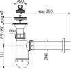 Сифон для раковины Alcaplast A41 с нерж. решеткой