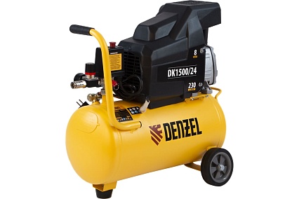 Воздушный компрессор Denzel DK1500/24,Х-PRO 1,5 кВт, 230 л/мин, 24 л 58063