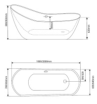 Акриловая ванна Grossman Style GR-2302 200x85 белый глянцевый