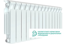 Биметаллический радиатор Rifar MONOLIT 350 14 секций, боковое подключение RG008N1QDME3G0