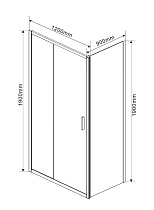 Душевой уголок Vincea Garda VSR-1G9012CHB 120x90 черный, шиншилла