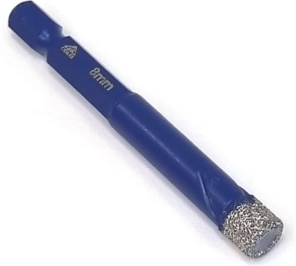 Коронка алмазная CORTE с шестигранным хвостовиком 1/4 HEX 8 мм. SBH08