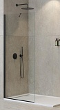 Душевая перегородка Cezares LIBERTA-L-1-TB-125-C-NERO 125x195 прозрачная, профиль черный