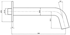 Излив для ванны AQUAme AQM8302BN никель шлифованный