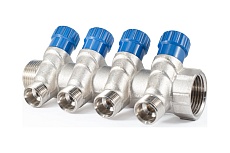 Коллектор с регулировочными вентилями PROFACTOR в/н 1&quot; х 4 вых 1/2&quot;нар PF MV 269.4