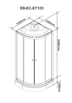 Душевая кабина Parly EB1031 100x100 матовое стекло, белый