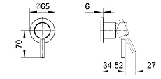 Смеситель для душа Fantini Nostromo 50 13 E863B (на 1 поток), черный матовый