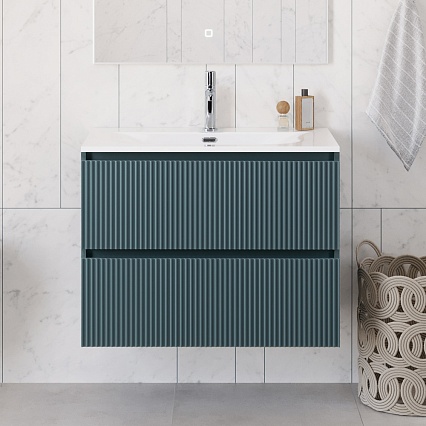 Мебель для ванной BelBagno Uno 90 см Голубой матовый