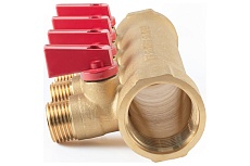 Коллектор с шаровыми кранами PROFACTOR в/н 1&quot; х 4 вых 1/2&quot;нар PF MV 265.4