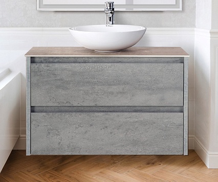 Мебель для ванной BelBagno Kraft 80 см со столешницей Cemento Grigio