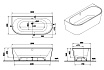 Акриловая ванна Vitra Geo 180x80 см, 65420006000