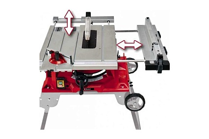Пила стационарная Einhell TE-CC 250 UF, 2000Вт, 250x30мм, пропил 78 мм, складные ножки, колесики 4340539