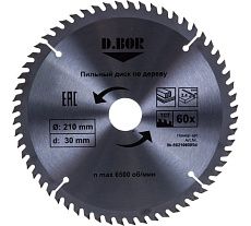 Диск пильный по дереву (210х30/25.4 мм; Z60) D.BOR 9K-802106005D