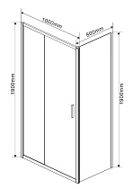 Душевой уголок Vincea Garda VSR-1G 100x80 хром, прозрачный